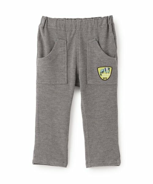 kladskap / クレードスコープ その他パンツ | 裾裏乗り物プリントロング丈ストレートパンツ（トップ グレー）