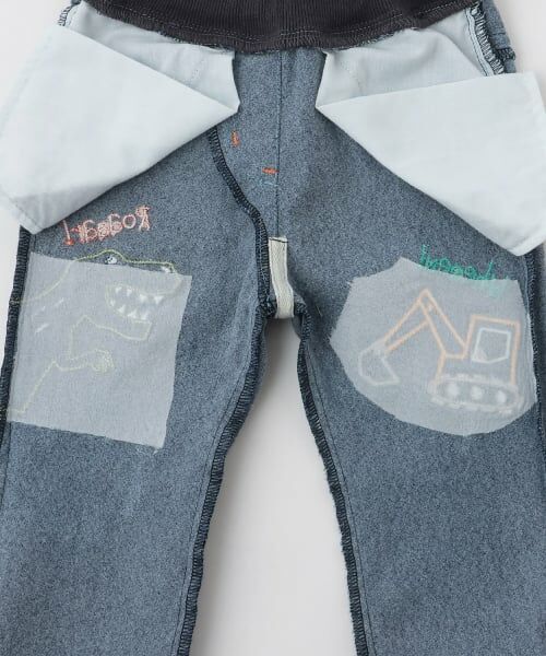 kladskap / クレードスコープ その他パンツ | 恐竜と重機ロング丈ストレートパンツ | 詳細8