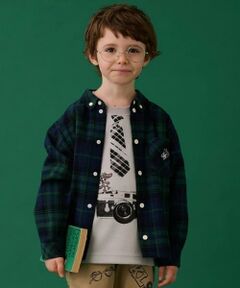 kladskap / クレードスコープ シャツ・ブラウス | オオカミ刺しゅうチェック長袖シャツ