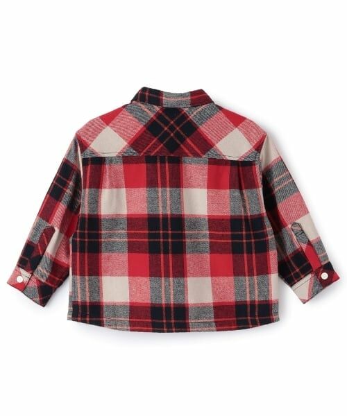 kladskap / クレードスコープ シャツ・ブラウス | オオカミ刺しゅうチェック長袖シャツ | 詳細1