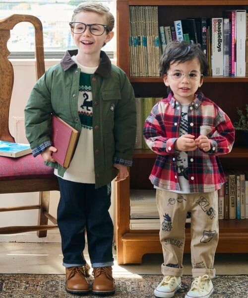 kladskap / クレードスコープ シャツ・ブラウス | オオカミ刺しゅうチェック長袖シャツ | 詳細13