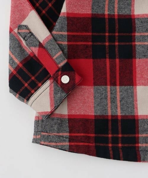 kladskap / クレードスコープ シャツ・ブラウス | オオカミ刺しゅうチェック長袖シャツ | 詳細4