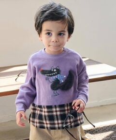 kladskap / クレードスコープ スウェット | オオカミ裾チェックトレーナー