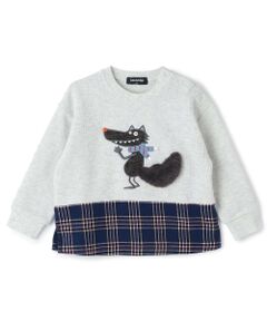 kladskap / クレードスコープ スウェット | オオカミ裾チェックトレーナー
