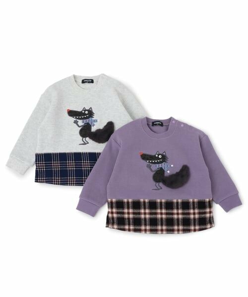 kladskap / クレードスコープ スウェット | オオカミ裾チェックトレーナー | 詳細6