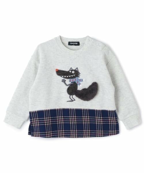 kladskap / クレードスコープ スウェット | オオカミ裾チェックトレーナー（シロ杢）
