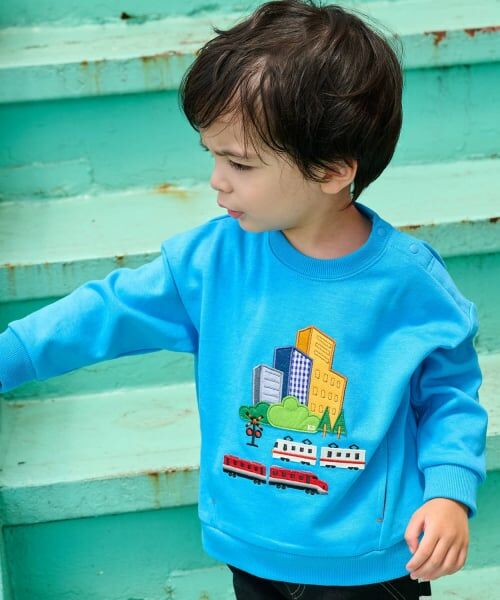 kladskap / クレードスコープ スウェット | 電車と街サイドポケットトレーナー（ターコ）