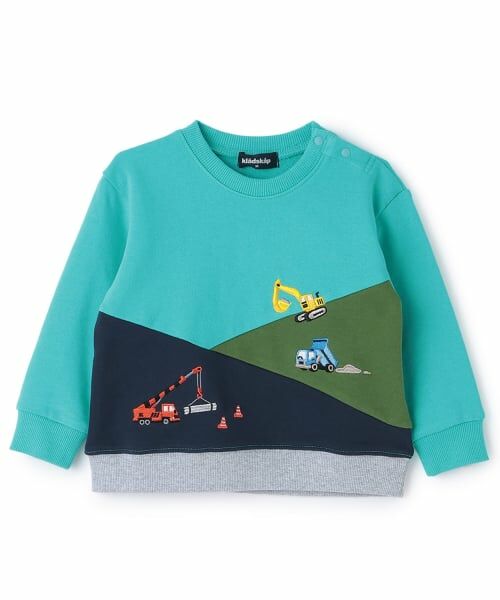 kladskap / クレードスコープ スウェット | 働く車切替トレーナー（エメラルド グリーン）