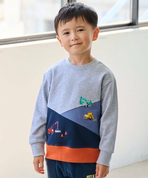 kladskap / クレードスコープ スウェット | 働く車切替トレーナー（トップ グレー）