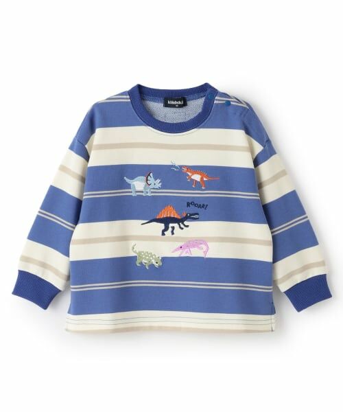 kladskap / クレードスコープ スウェット | 恐竜ボーダートレーナー（ブルー）