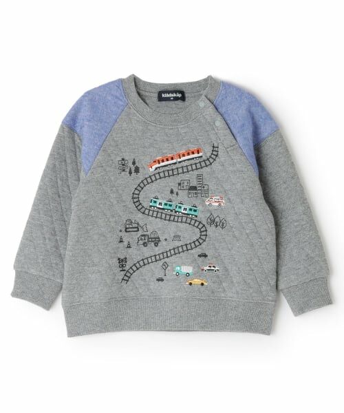 kladskap / クレードスコープ スウェット | 電車キルトトレーナー（トップ グレー）