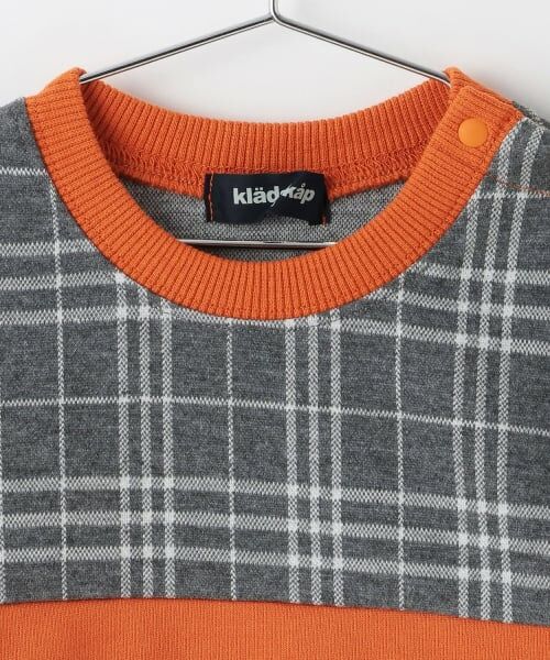 kladskap / クレードスコープ スウェット | 車刺しゅうチェック切替トレーナー | 詳細2