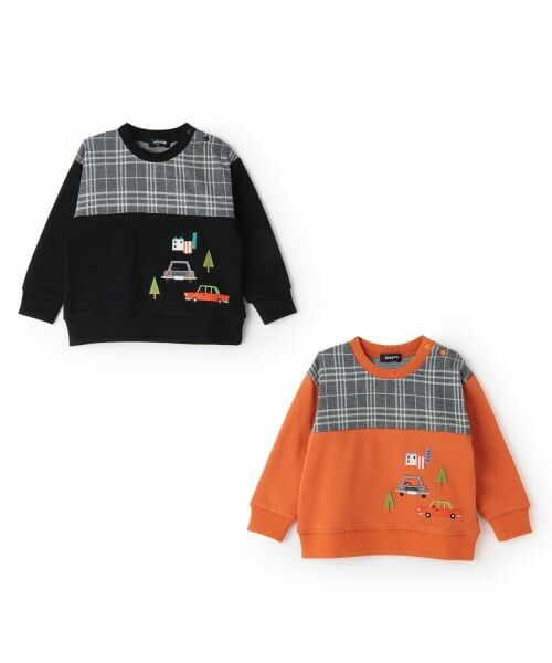 kladskap / クレードスコープ スウェット | 車刺しゅうチェック切替トレーナー | 詳細9
