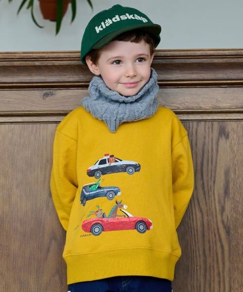 kladskap / クレードスコープ スウェット | 動物と恐竜と車トレーナー（カラシ）