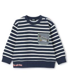 kladskap / クレードスコープ スウェット | 電車胸ポケットボーダートレーナー