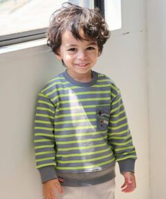 kladskap / クレードスコープ スウェット | 電車胸ポケットボーダートレーナー