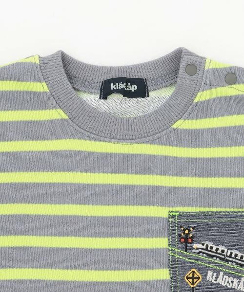 kladskap / クレードスコープ スウェット | 電車胸ポケットボーダートレーナー | 詳細2