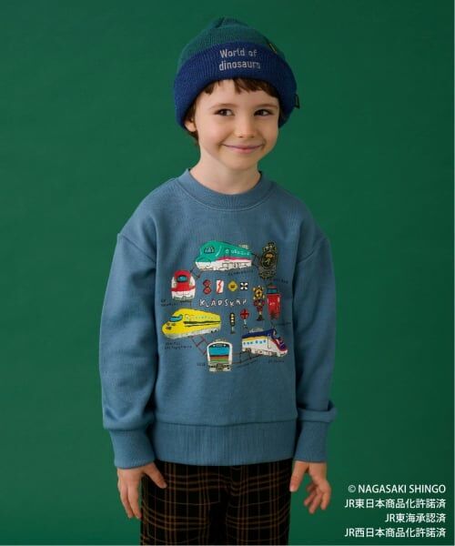 kladskap / クレードスコープ スウェット | 電車サークル線路トレーナー(インク ブルー)