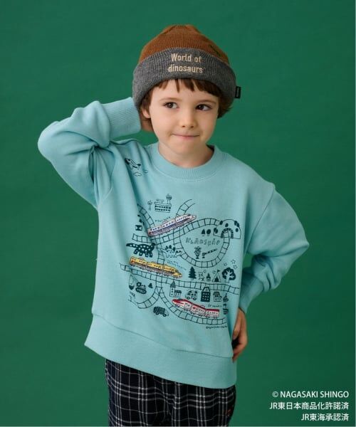 kladskap / クレードスコープ スウェット | 電車線路MAPトレーナー（エメラルド グリーン）