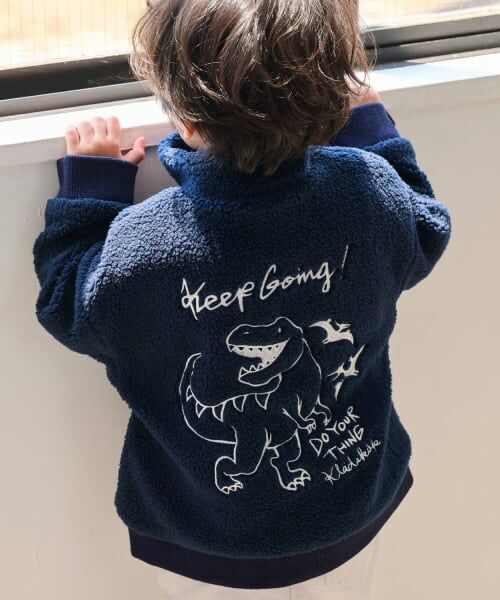 kladskap / クレードスコープ ブルゾン | 恐竜ボアブルゾン（紺）