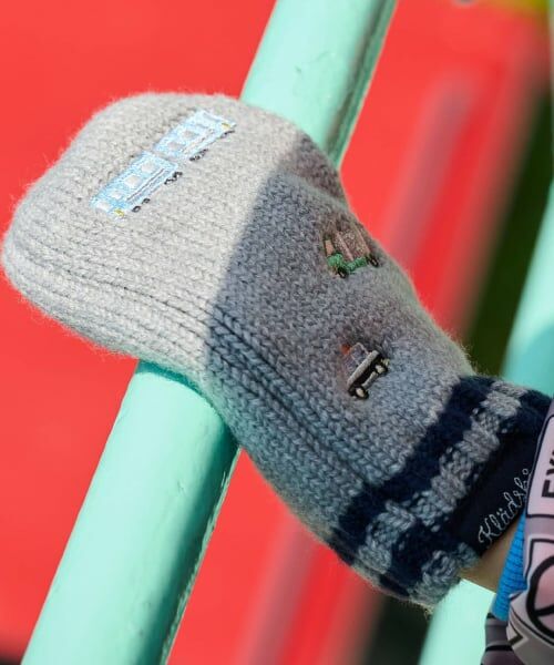 kladskap / クレードスコープ 手袋 | 働く車伸び伸びミトン（グレー）