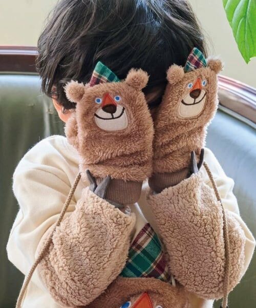 kladskap / クレードスコープ 手袋 | 【コロボックル】アニマルミトン（茶）