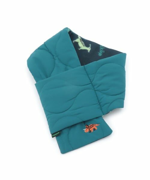 kladskap / クレードスコープ マフラー・ショール・スヌード・ストール | 恐竜リバーシブルマフラー（ブルー）