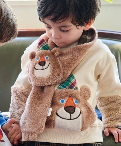 kladskap / クレードスコープ マフラー・ショール・スヌード・ストール | 【コロボックル】アニマルマフラー（茶）