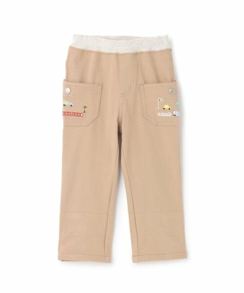 kladskap / クレードスコープ その他パンツ | 乗り物刺しゅうロング丈ストレートパンツ（ベージュ）
