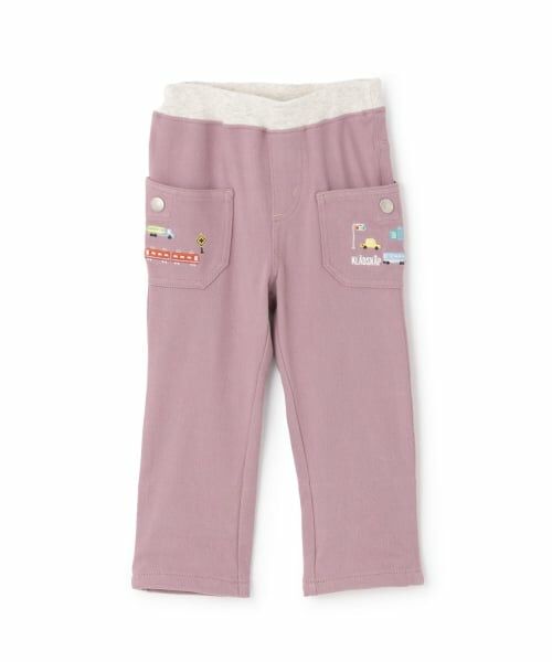 kladskap / クレードスコープ その他パンツ | 乗り物刺しゅうロング丈ストレートパンツ（パープル）