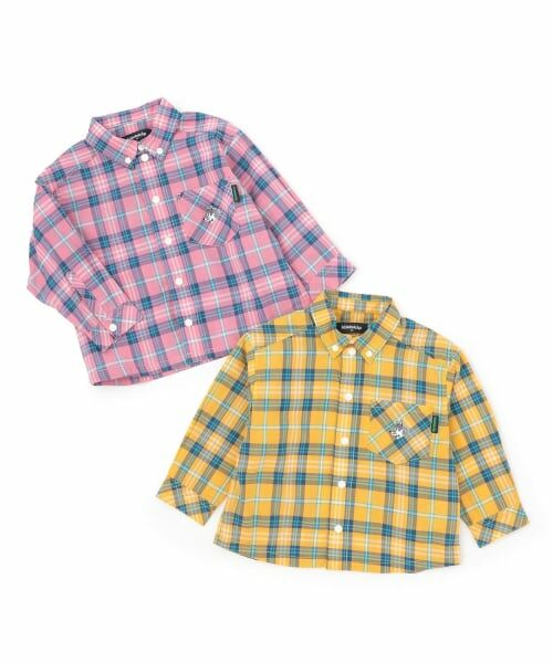 kladskap / クレードスコープ シャツ・ブラウス | オオカミ刺しゅうチェック長袖シャツ | 詳細6