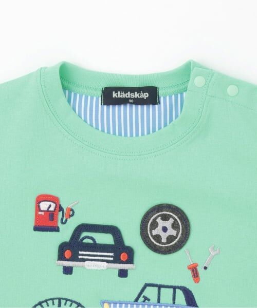 kladskap / クレードスコープ Tシャツ | 乗り物アップリケ長袖Tシャツ | 詳細2