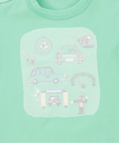 kladskap / クレードスコープ Tシャツ | 乗り物アップリケ長袖Tシャツ | 詳細3