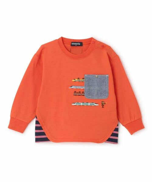 kladskap / クレードスコープ Tシャツ | ポケットから電車長袖Tシャツ（赤）