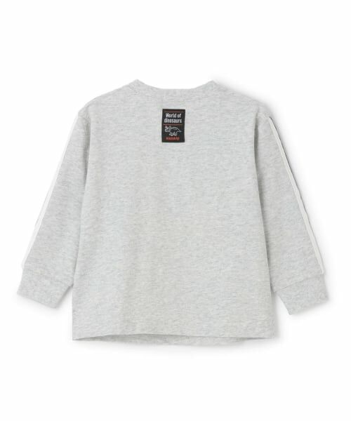 kladskap / クレードスコープ Tシャツ | 恐竜アップリケ袖ライン長袖Tシャツ | 詳細1