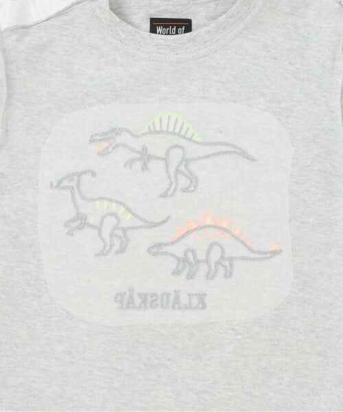 kladskap / クレードスコープ Tシャツ | 恐竜アップリケ袖ライン長袖Tシャツ | 詳細6