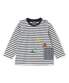 kladskap / クレードスコープ Tシャツ | ポケットから働く車ボーダー長袖Tシャツ
