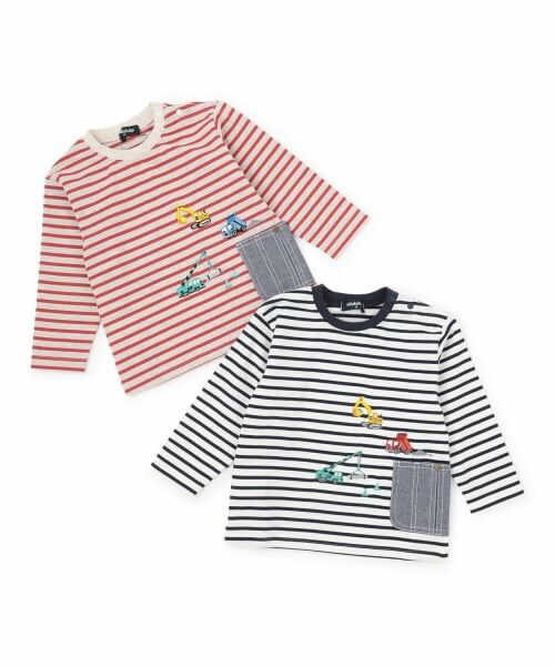 kladskap / クレードスコープ Tシャツ | ポケットから働く車ボーダー長袖Tシャツ | 詳細11