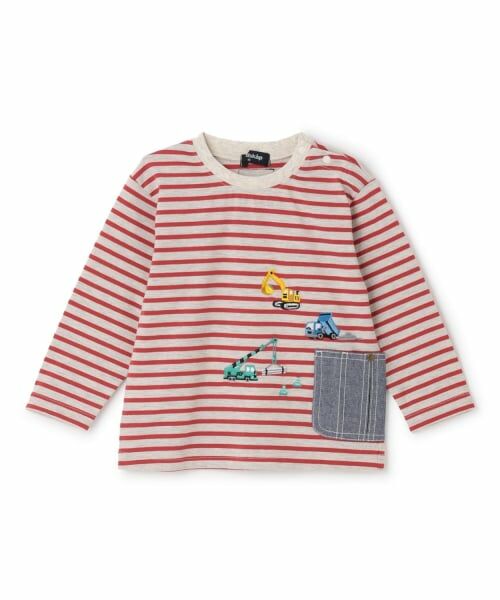 kladskap / クレードスコープ Tシャツ | ポケットから働く車ボーダー長袖Tシャツ | 詳細13