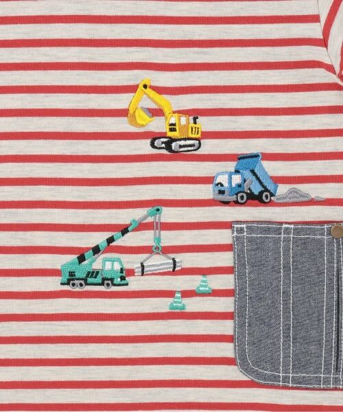 kladskap / クレードスコープ Tシャツ | ポケットから働く車ボーダー長袖Tシャツ | 詳細3