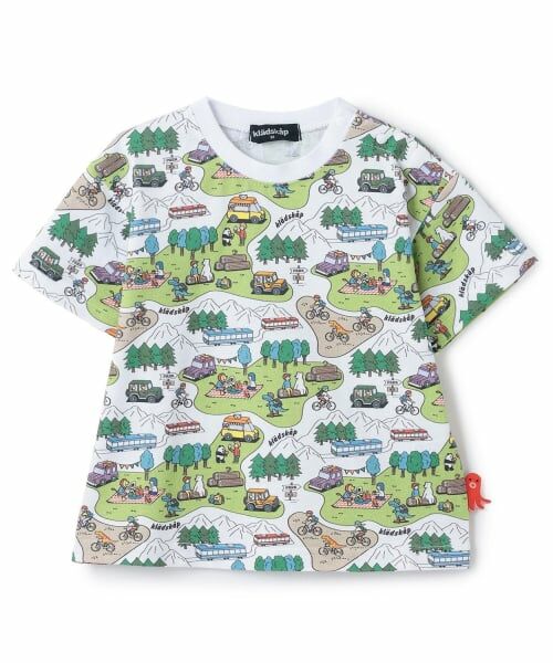 kladskap / クレードスコープ Tシャツ | ピクニック総柄半袖Tシャツ（オフ ホワイト）