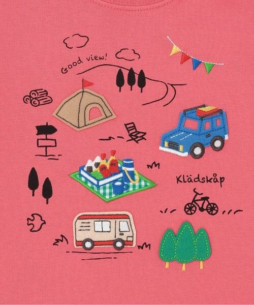 kladskap / クレードスコープ Tシャツ | ピクニックアップリケ半袖Tシャツ | 詳細3