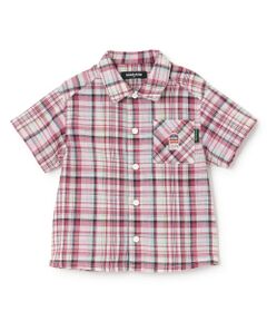 kladskap / クレードスコープ シャツ・ブラウス | 電車ワンポイントチェック半袖シャツ