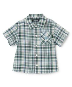 kladskap / クレードスコープ シャツ・ブラウス | 電車ワンポイントチェック半袖シャツ