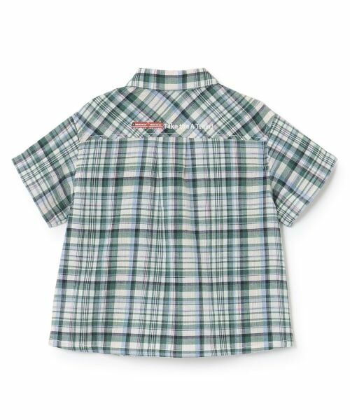 kladskap / クレードスコープ シャツ・ブラウス | 電車ワンポイントチェック半袖シャツ | 詳細1