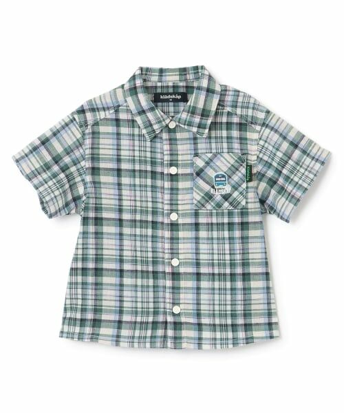 kladskap / クレードスコープ シャツ・ブラウス | 電車ワンポイントチェック半袖シャツ | 詳細10