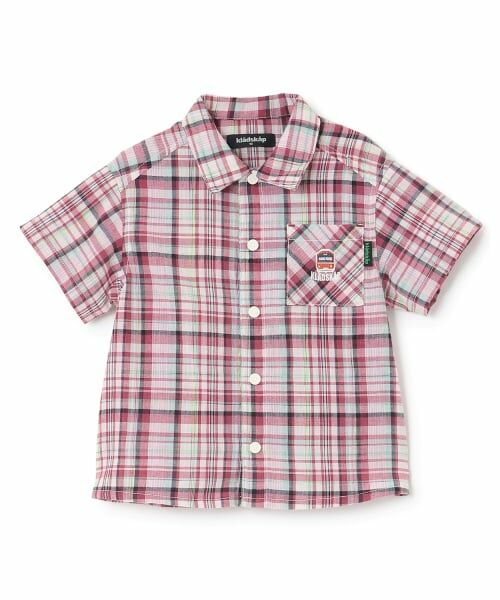 kladskap / クレードスコープ シャツ・ブラウス | 電車ワンポイントチェック半袖シャツ | 詳細11