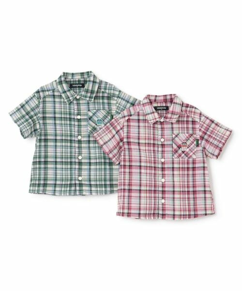 kladskap / クレードスコープ シャツ・ブラウス | 電車ワンポイントチェック半袖シャツ | 詳細8