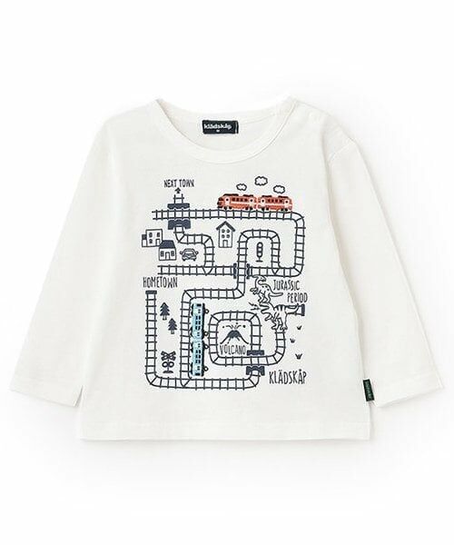 kladskap / クレードスコープ Tシャツ | 【人気商品再入荷】【直営店で取り扱い無し】電車マッププリント長袖Tシャツ（オフ ホワイト）