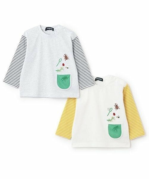 kladskap / クレードスコープ Tシャツ | 【人気商品再入荷】【直営店で取り扱い無し】ポケットから昆虫袖ボーダー長袖Tシャツ | 詳細11